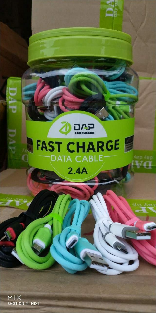 KABEL DATA DAP BULAT DYM100 REAL 2.4A MICRO (1 TOPLES 50)